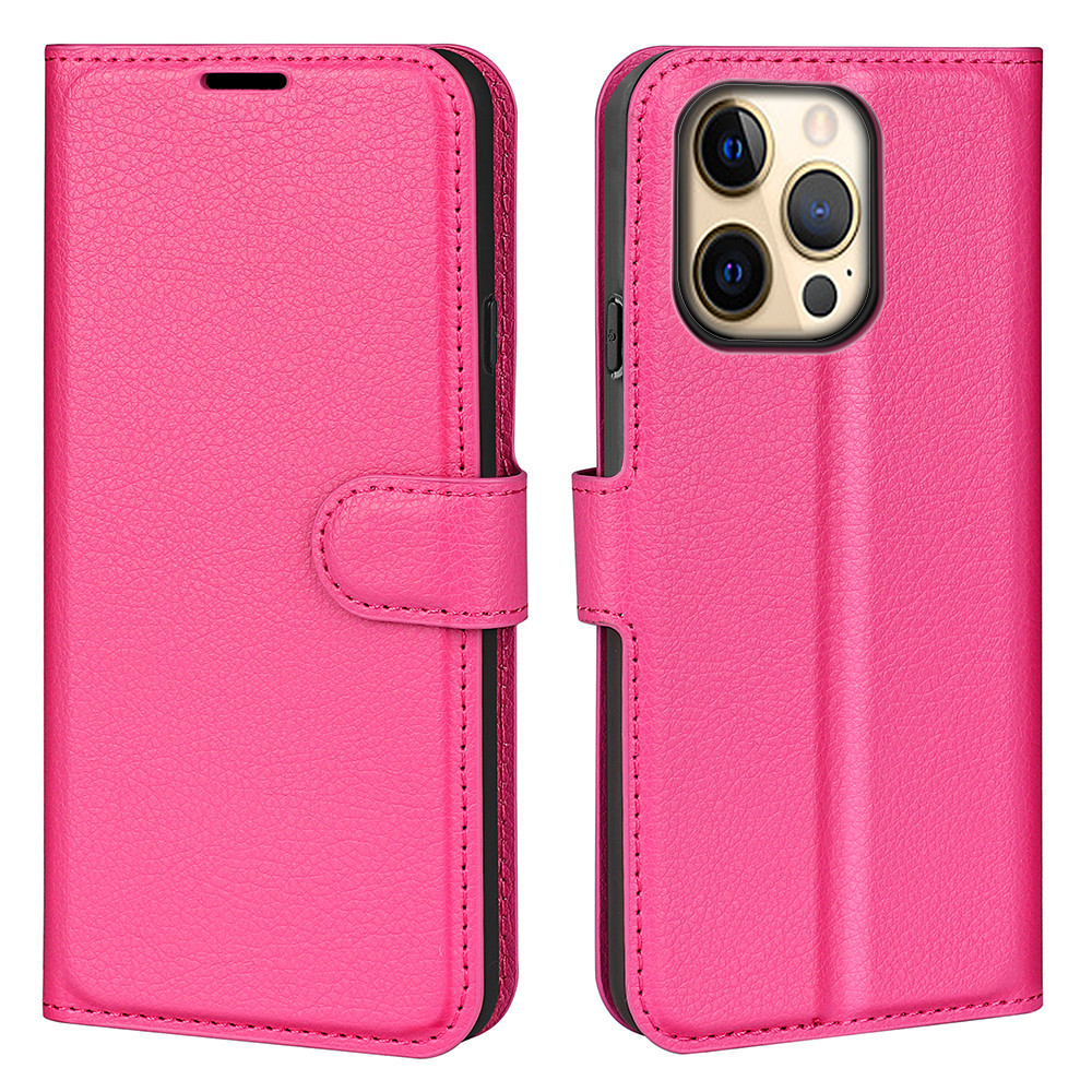 Flip Card Slot Lychee Pattern Phone Case - Image 8