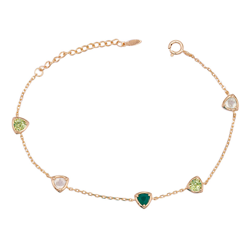 Title 2, Pulsera Gema Verde Natural Niña