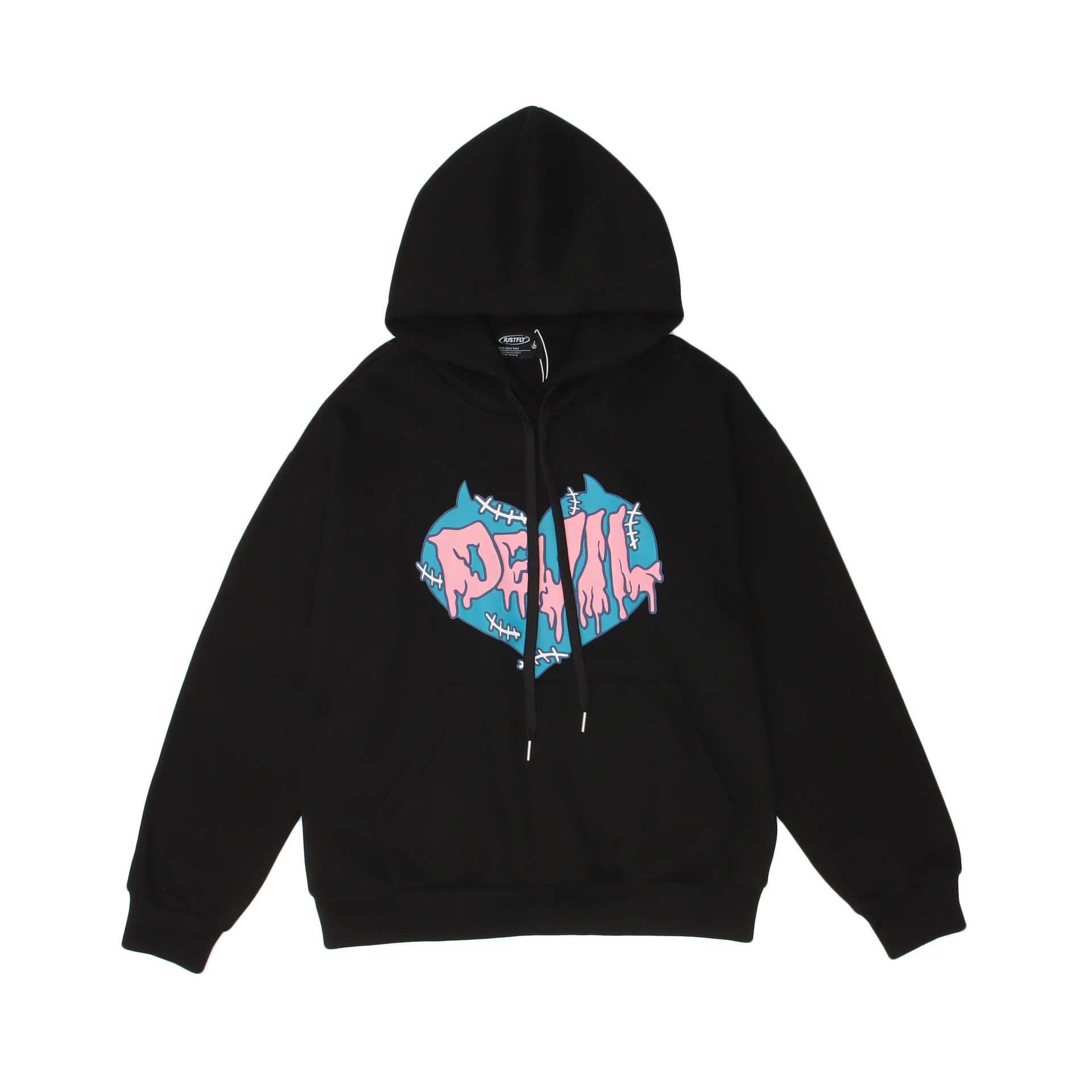 Love Figure Couple Style Street Fashion Hooded Plus Fleece Sweater