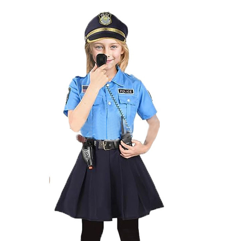 Halloween Costume Children Police Uniform Children'S Policewoman Xs - Shop at LoveMi