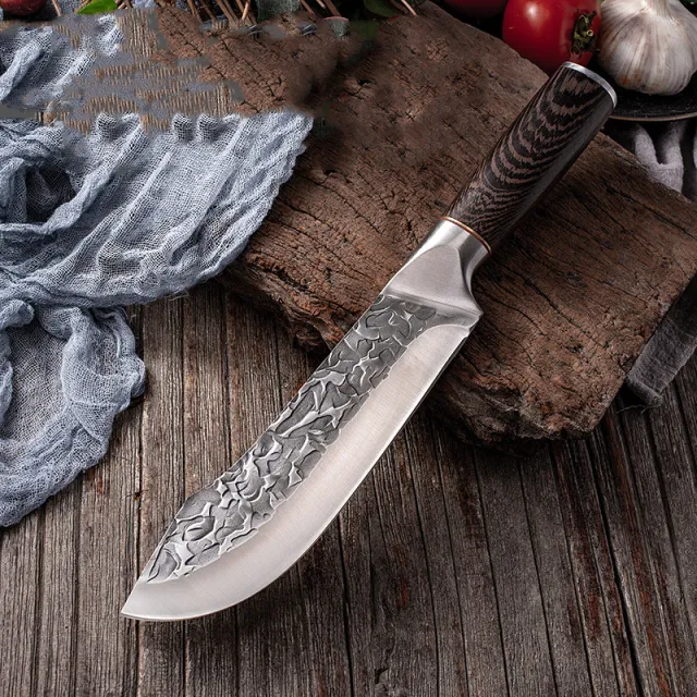 Hammered Stainless Steel Cut Barbecue Meat Yangjiang Knife Silver - Shop at LoveMi
