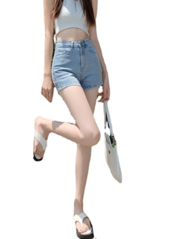 Title 2, Blaue High Waist Denim Shorts für Damen – beque...