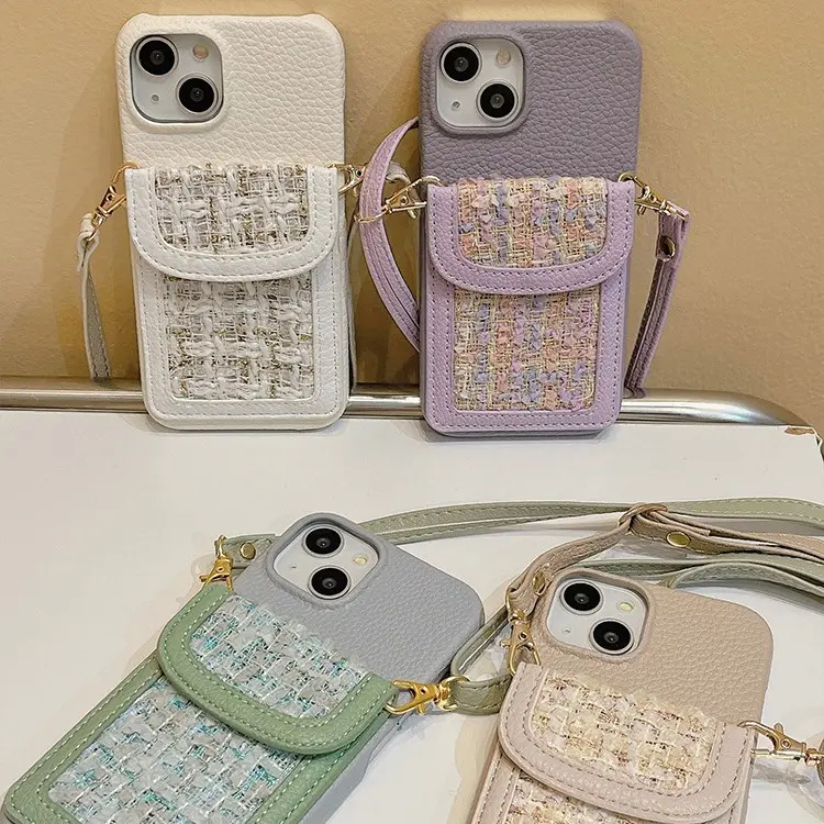 Maoni Houndstooth Card Holder Phone Case