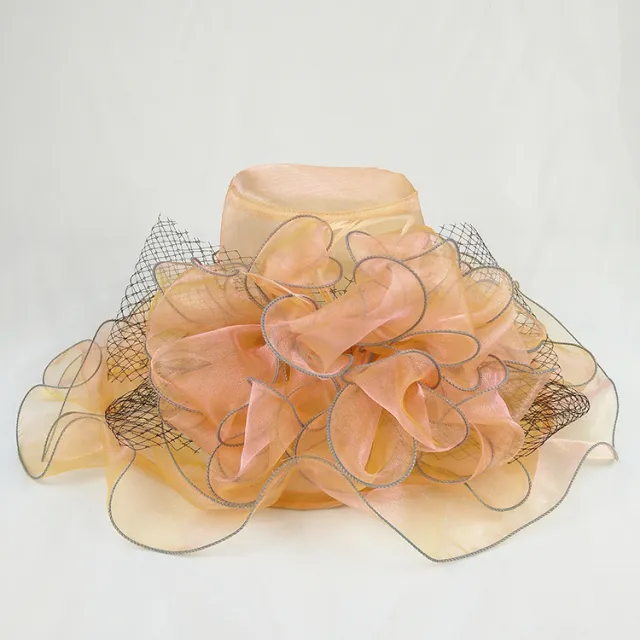 UV Protection European And American Organza Fashion Mesh Orange Pink - Shop at LoveMi