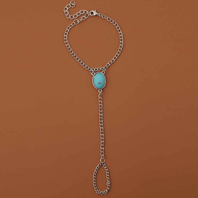 Title 2, Retro Simple Long Turquoise Bracelet Europe And...