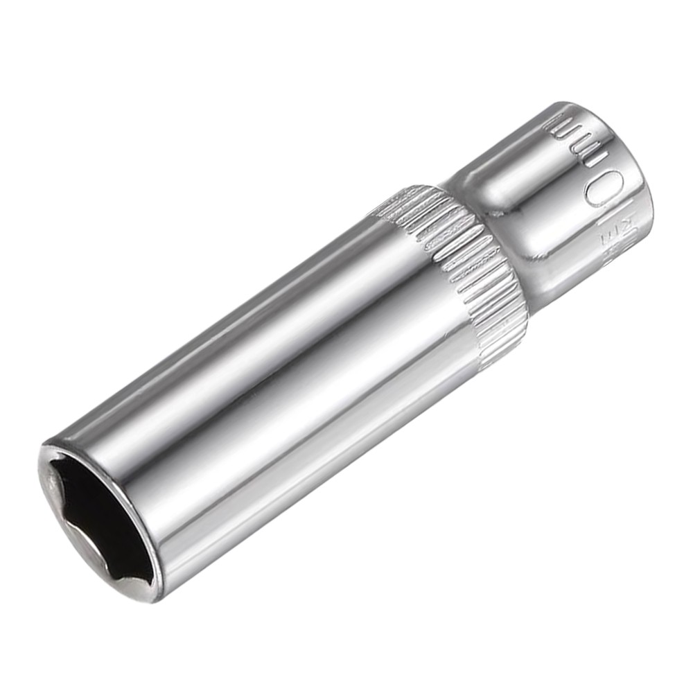 4Pc DEEP SOCKET SET CHROME PLATED METRIC 10mm GARAGE RACK HOLDER — image 8