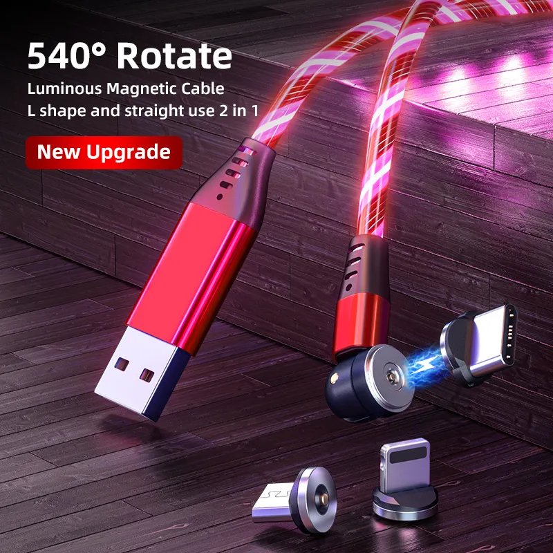 540 Rotate Luminous Magnetic Cable 3A Fast