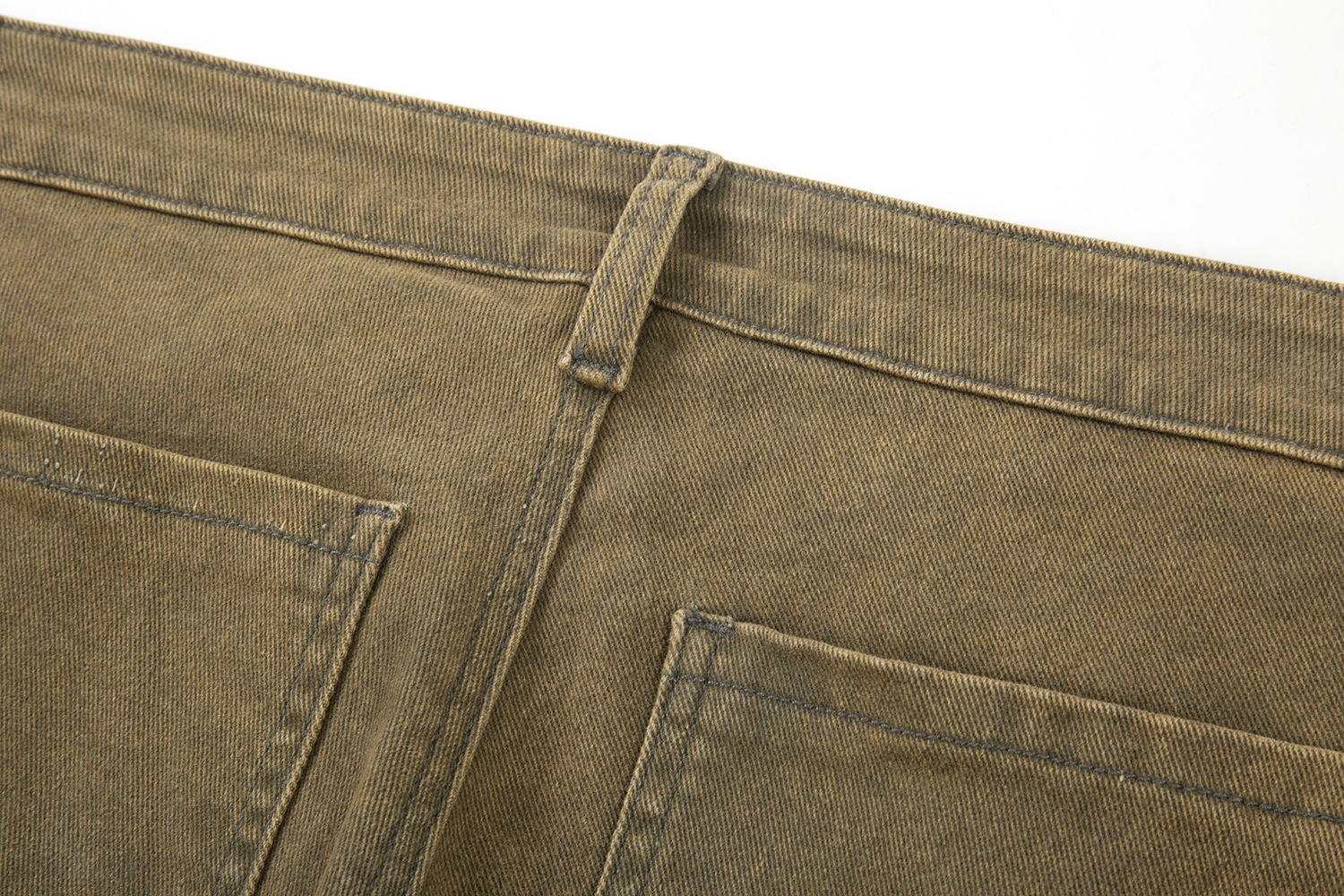 High Street Men's Washed Loose Stitching Trousers