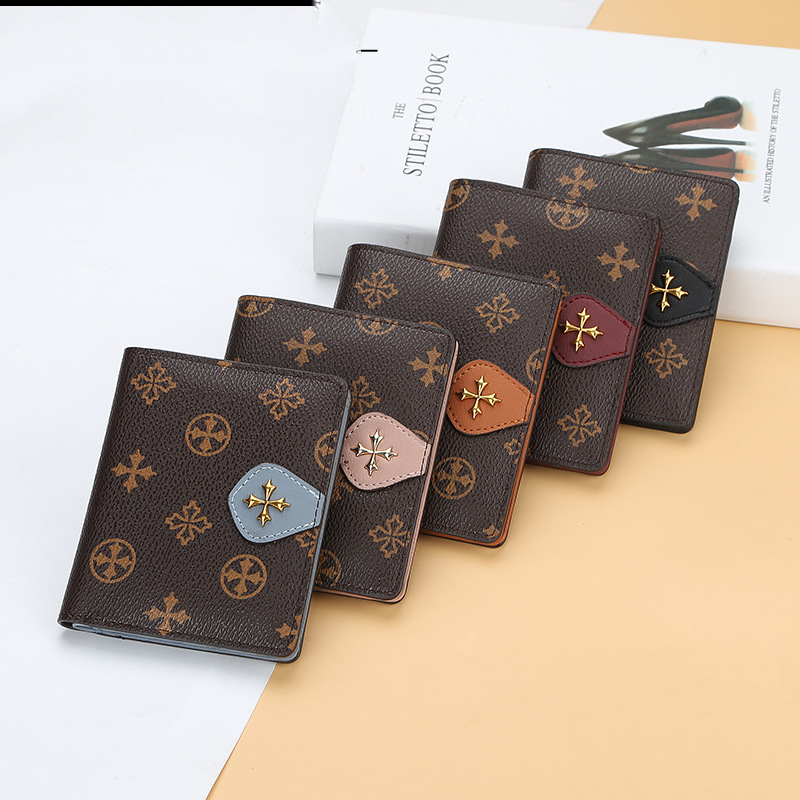 Multi-position Old Pattern Zipper Card Holder