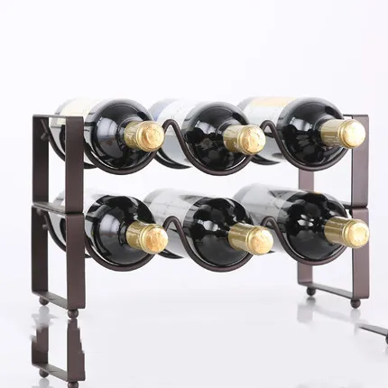 Stackable Wine Bracket Ornaments Bottle Rack Cabinet