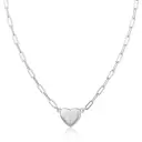 Magnetic Heart Matching Necklace For Couples, 18K Gold Rose Gold Plated Stainless Steel Paperclip Chain, Relationship Friendship Gift view 4