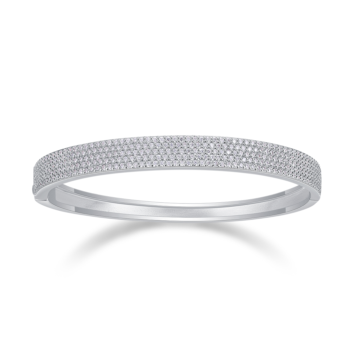 Set With Top-quality Moissanite, This Luxurious And Fashionable Light Luxury Jewelry Silver Bracelet Is Made Of S925 Silver Electroplated With Platinum