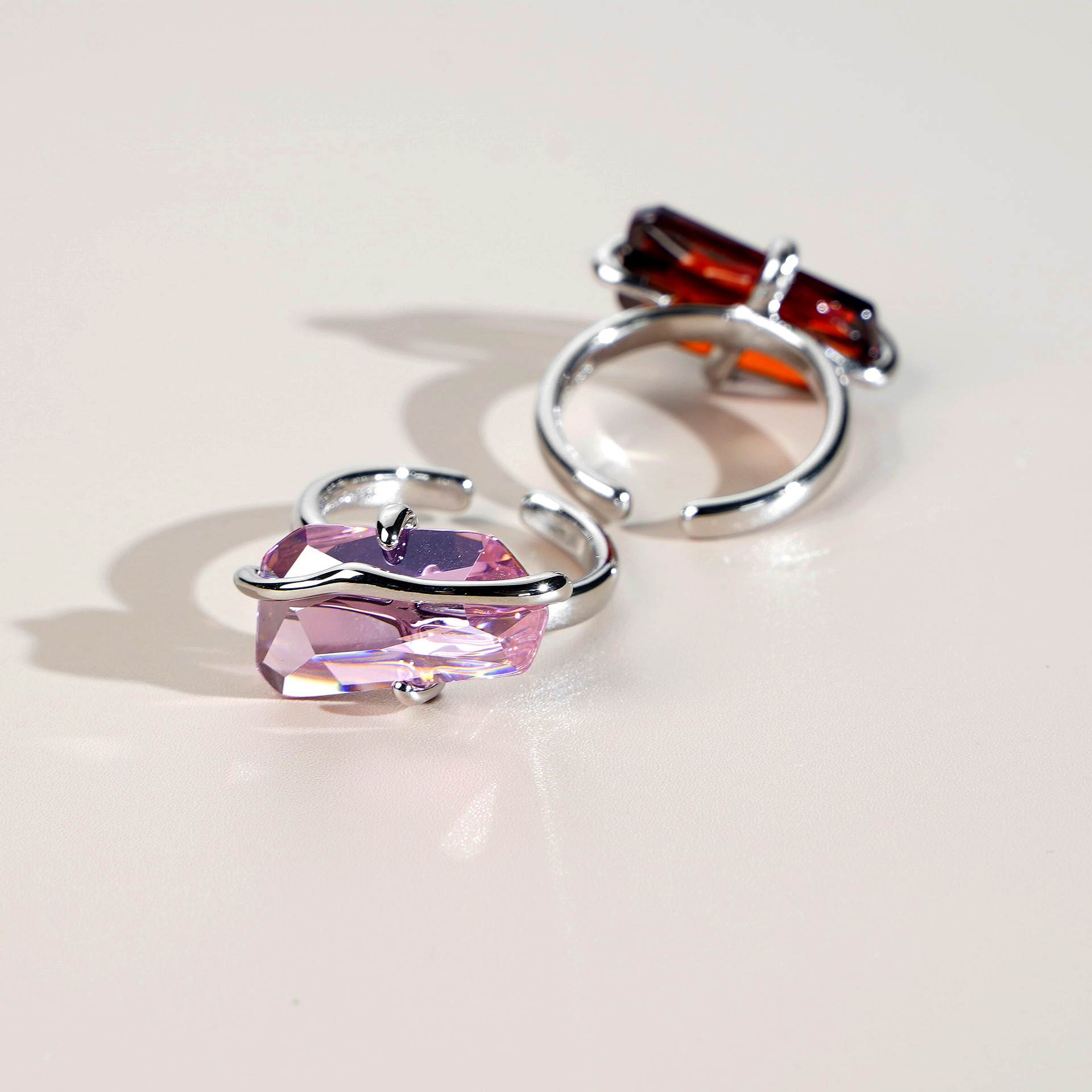 Кольцо женское с цветком персика, простой дизайн, ниша