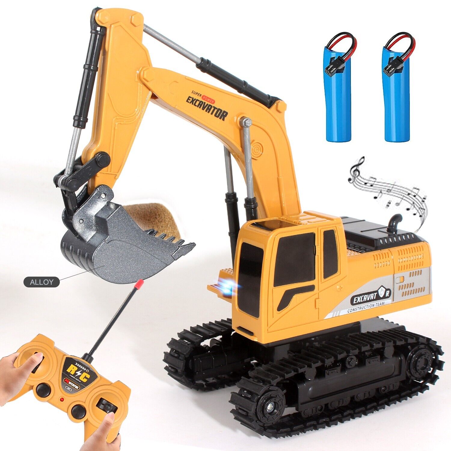 Jiakora Remote Control Excavator RC Digger Truck Construction Vehicles Boys Toys
