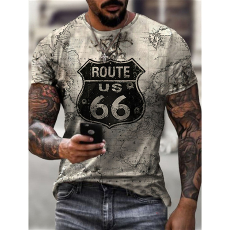 Title 6, Fashion No 66 Herren T-Shirt mit Straßenaufdruc...