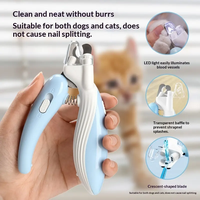 Ai Wo Pet Nail Clippers Dog Cat LED Electric