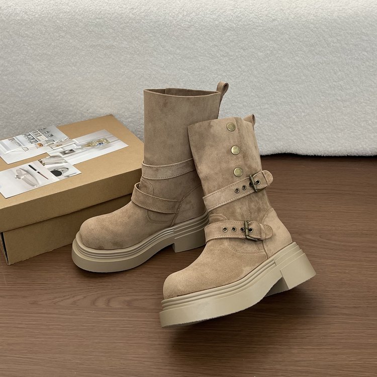 Faux Suede Western Boots