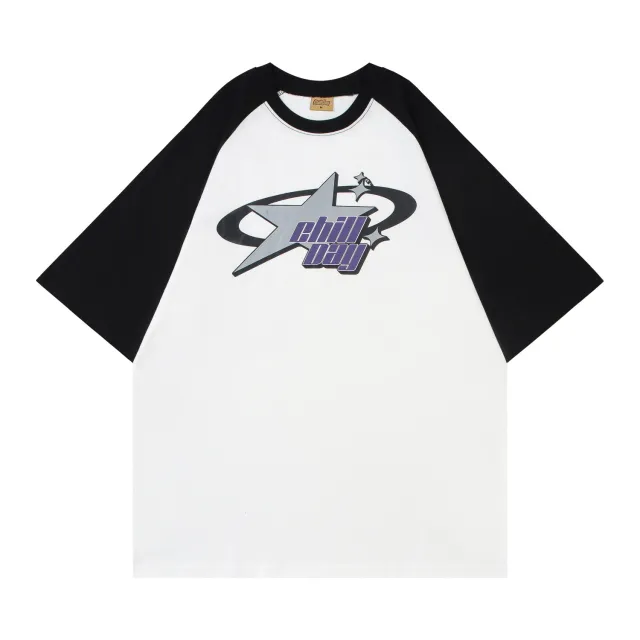 Men's And Women's Loose Fitting Pure Cotton Raglan Short Sleeves White - Shop at LoveMi