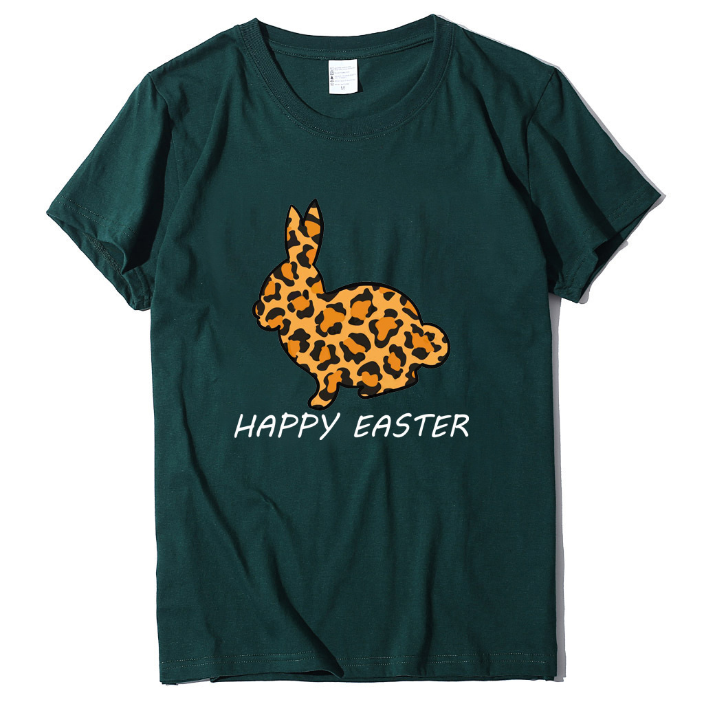 European And American Women's Easter Bunny Printed Short Sleeves
