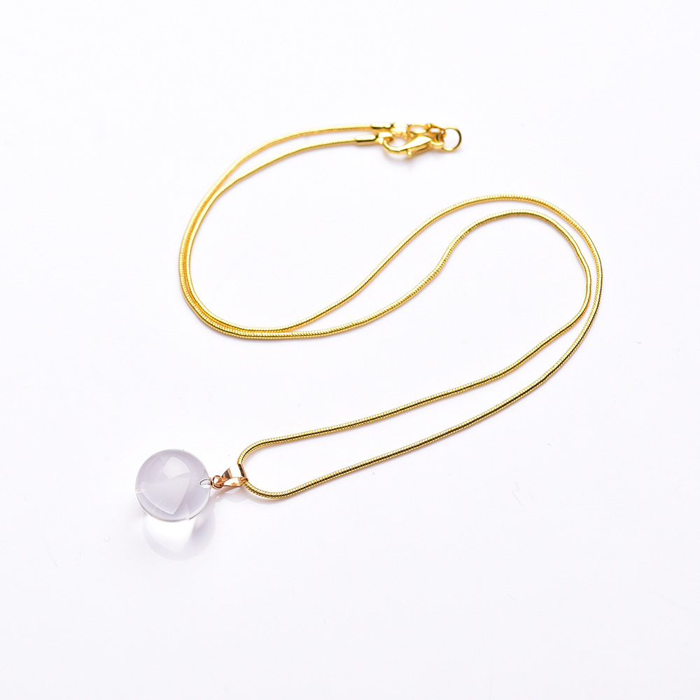 Simple Fashion Hoisting Raw Stone Polishing Necklace