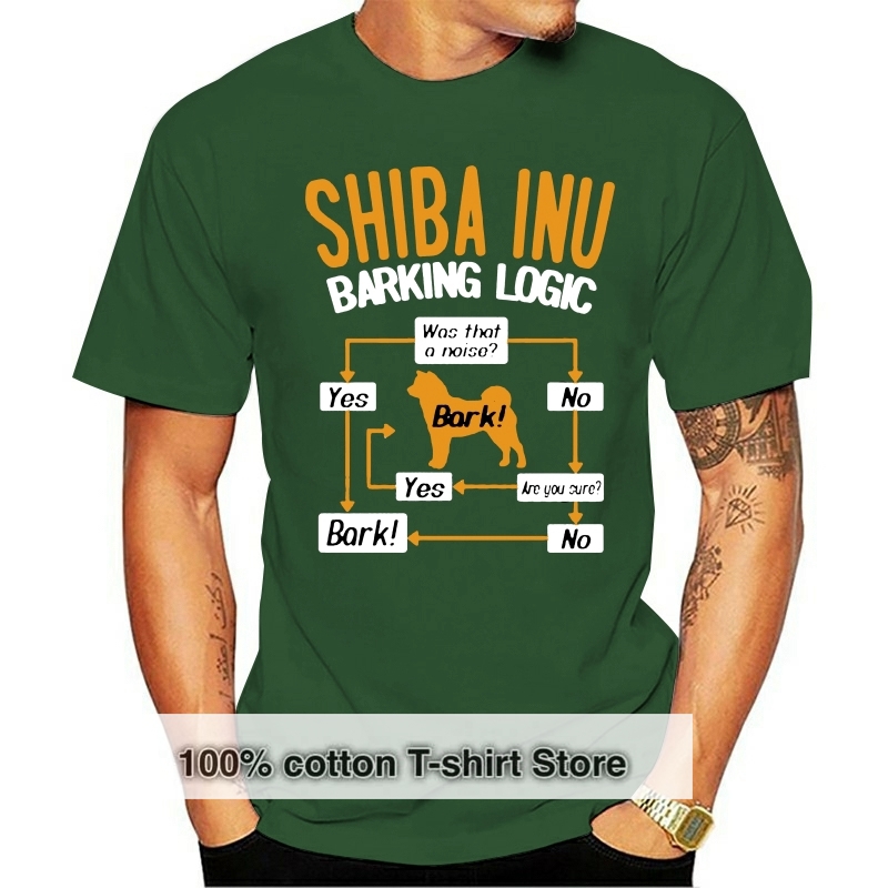 Title 1, Shiba Inu Barking Logic Mens Short Sleeve T-Sh...