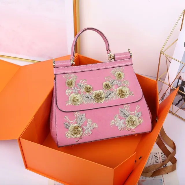 Unique Design Hand For Women Designer Flower Ladies Bag Pink - Shop at LoveMi