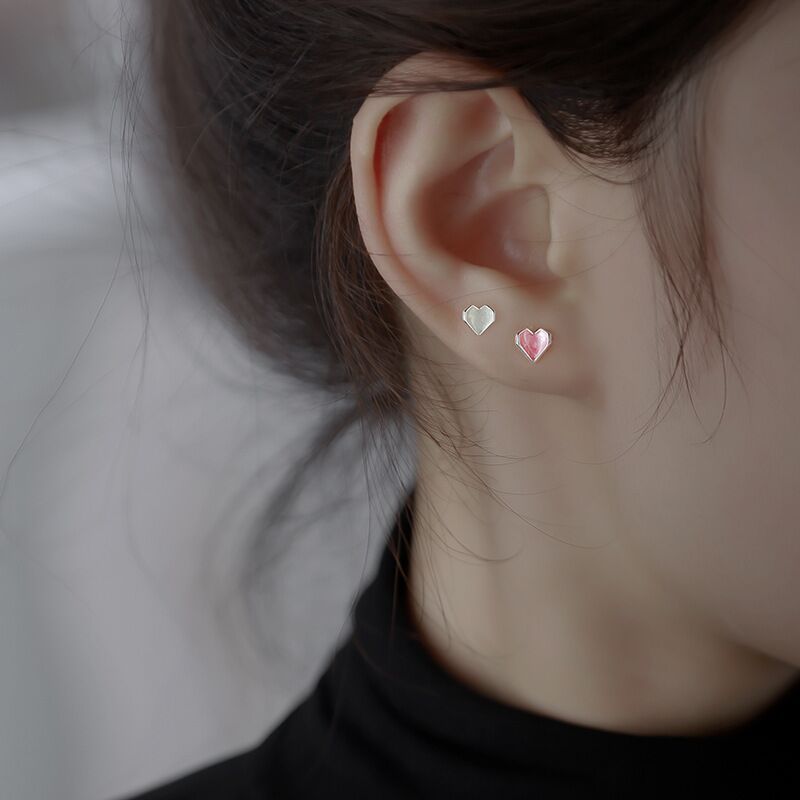 Hip Hop Personality Ice Cream Love Earrings Female Heart Shape