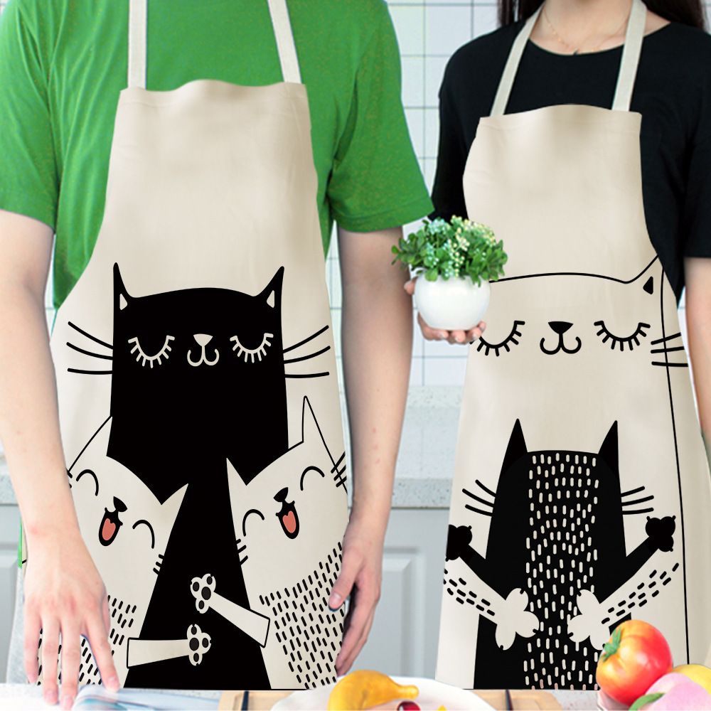 Title 8, Cooking Overalls Black And White Cat Cute Patte...