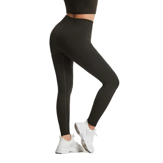 Women's Seamless Tight fitting Moisture Wicking Fitness Pants Yoga Wear Army Green - Shop at LoveMi