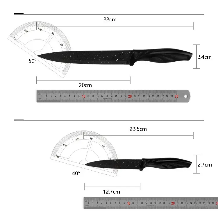 A Full Set Of Kitchen Knives 17