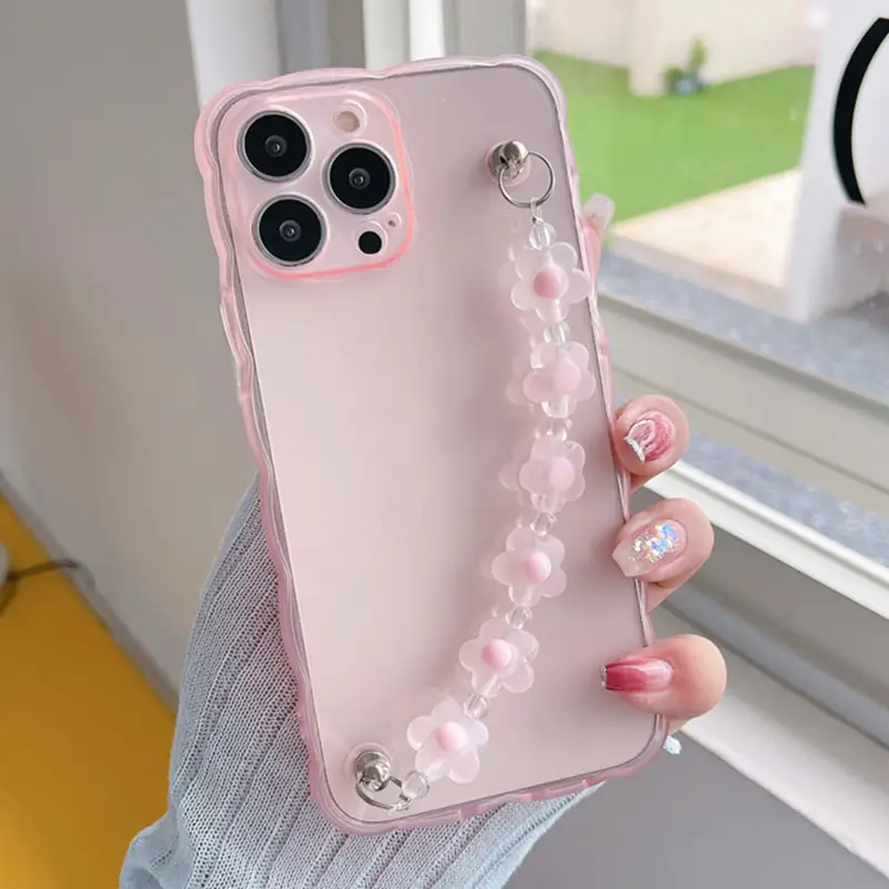 Big Wave Flower Bracelet Transparent Phone Case