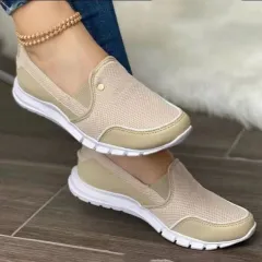 Casual Shoes Flat Heel Slip-on Loafers Women New Fashion Shoes - Gold - View 1
