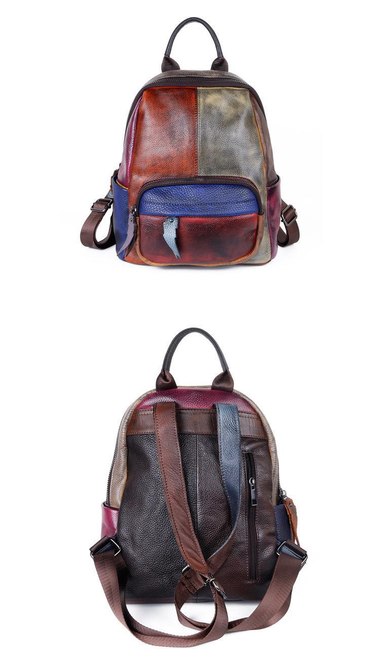 Title 8, The First Layer Of Cowhide Backpack Hand Rub Co...