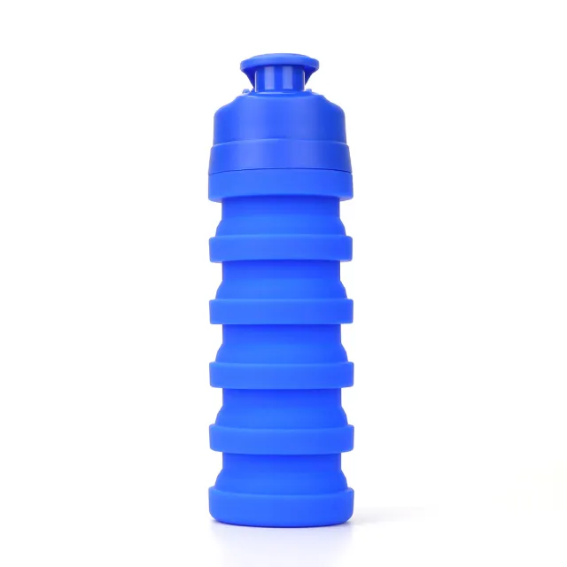 Mountaineering Outdoor Collapsible Water Bottle Water Cup Blue - Shop at LoveMi