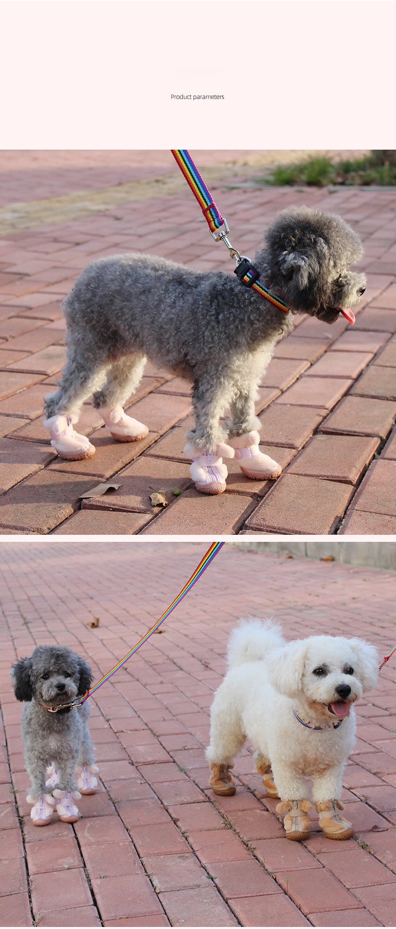 Title 11, Winter Dog Shoes Plush Dog Booties Cute Ear Dec...