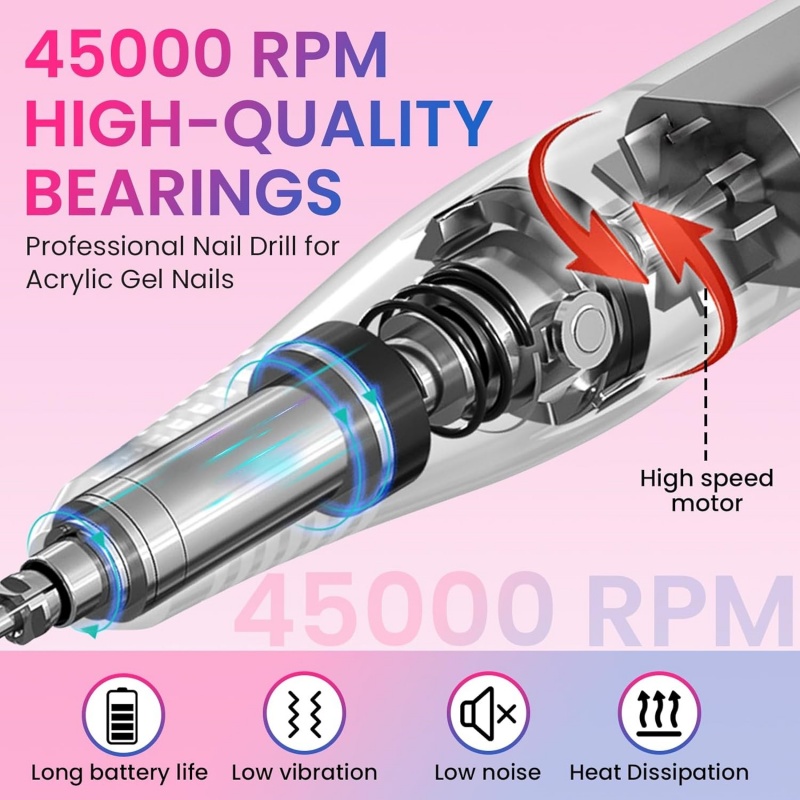Electric Nail File Drill Machine USB Portable Manicure Pedicure UK — image 6
