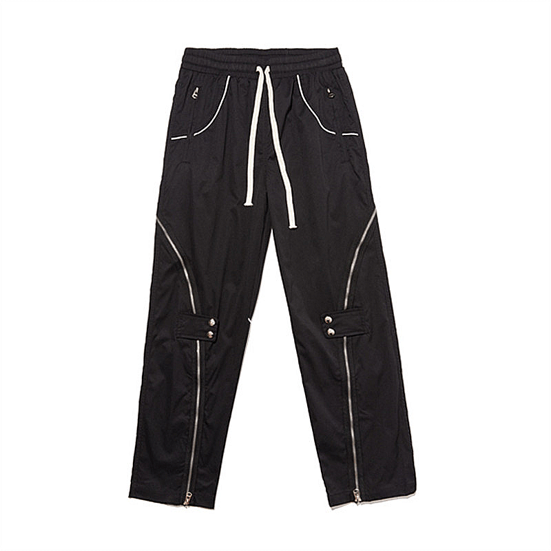 High Street Tide Loose Straight Pants Elastic Waist
