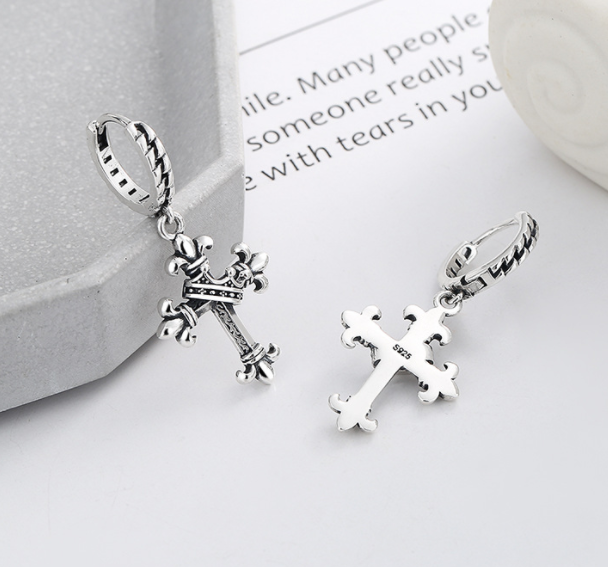 Title 4, S925 Sterling Silver Retro Ear Buckle Earrings ...