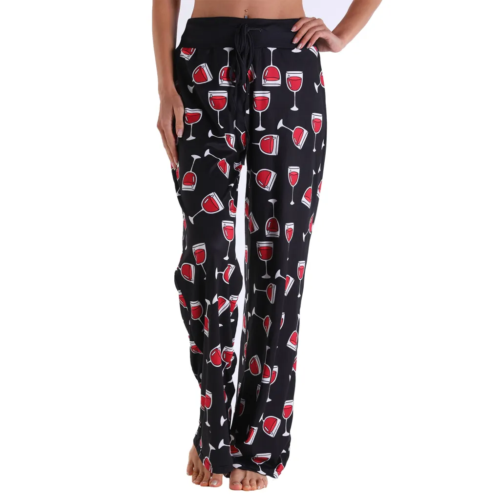 Women's Casual Trousers Loose Lace Camouflage Print - 6Style-M