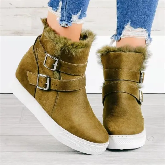 Flat Short Boots Women Fashion Casual Green - Shop at LoveMi