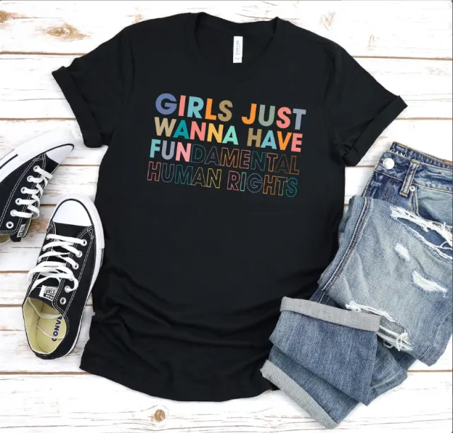 Women's Fertility Freedom Graphic Feminist Crew Neck T Shirt Black - Shop at LoveMi