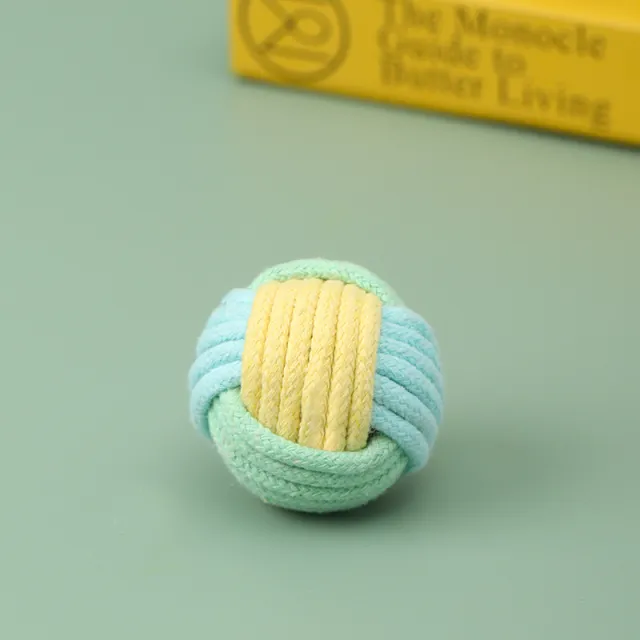 Handmade Cat Hair Ball Plush Cotton Ball To Relieve Boredom Self Training Interactive Toys For Grinding Pet Teeth Green Blue - Shop at LoveMi