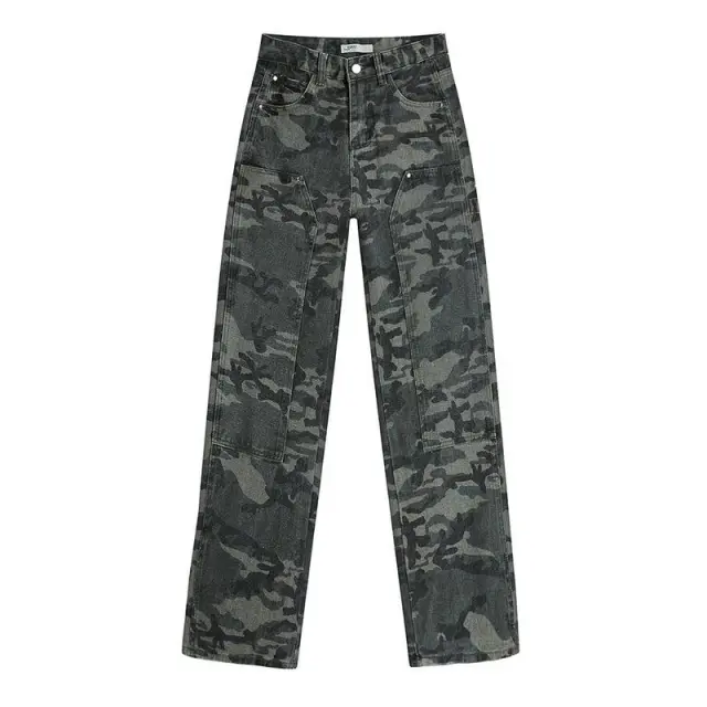 Women's Summer High waisted Slim Casual Trousers Camouflage - Shop at LoveMi