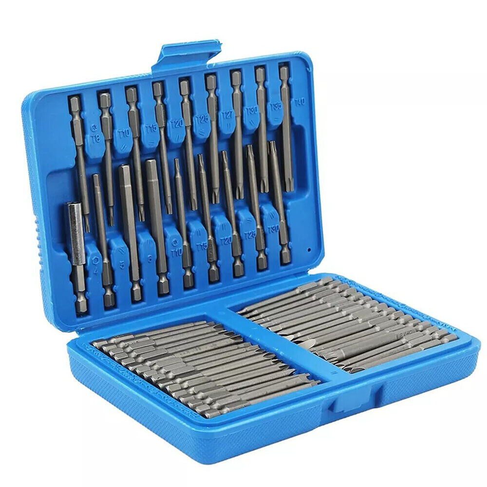 NEW 50 Piece Hex Star Torx Extra Long Security Bits Spline Flat Screwdriver Set — image 10