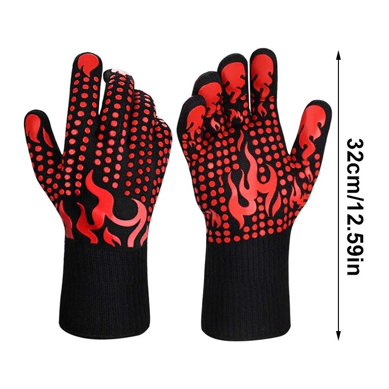 Oven Gloves BBQ - Pizza Extreme Heat Resistant, Food Grade Kitchen Grill — image 4
