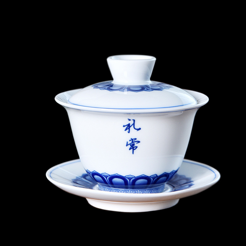 Extra Large Single Tea Bowl White Porcelain