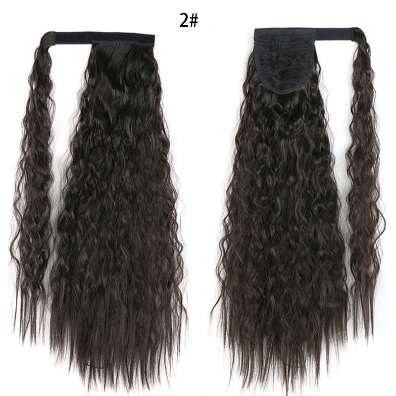 Ponytail Wig Water Wave Velcro Banding Chemical Fiber High Temperature Silk — foto 36