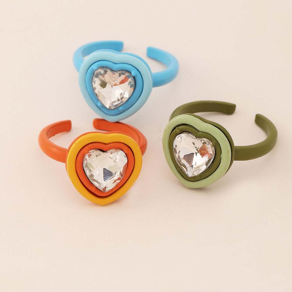 Personalized Fashion Alloy Diamond Love Ring Women