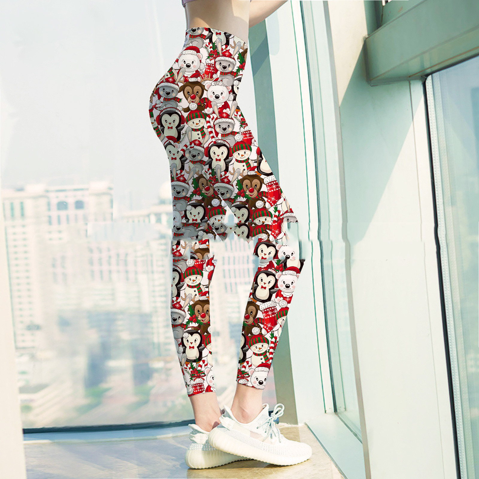 New Christmas Leggings Personalized Printing Yoga