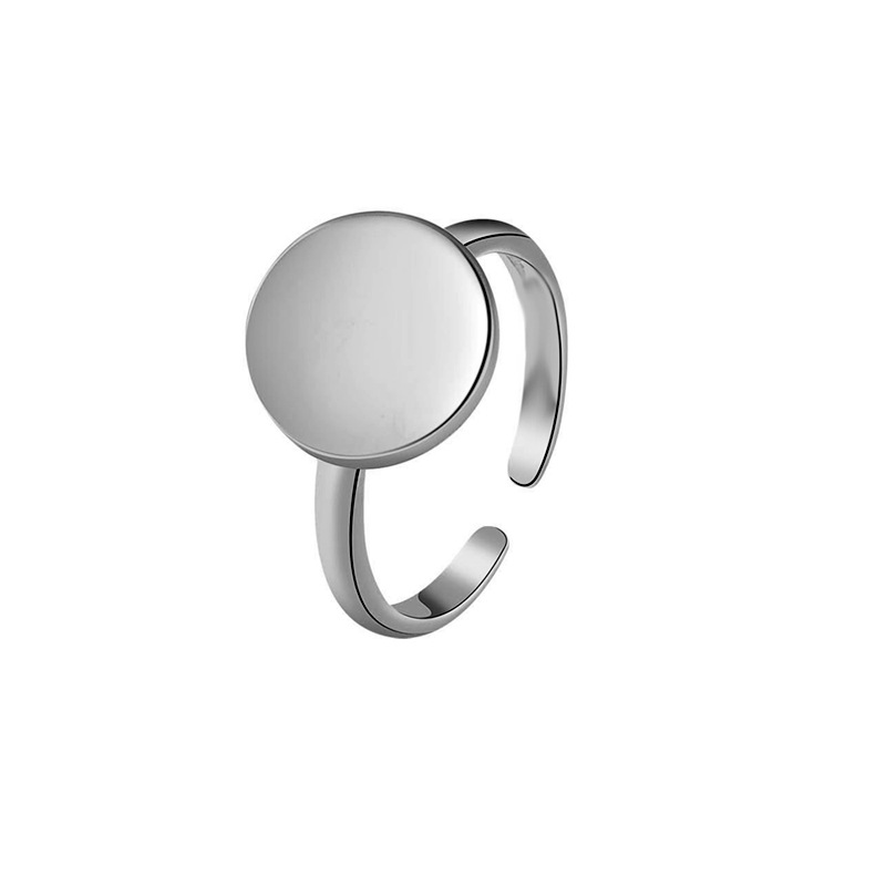 Simple Glossy Round Ring For Women